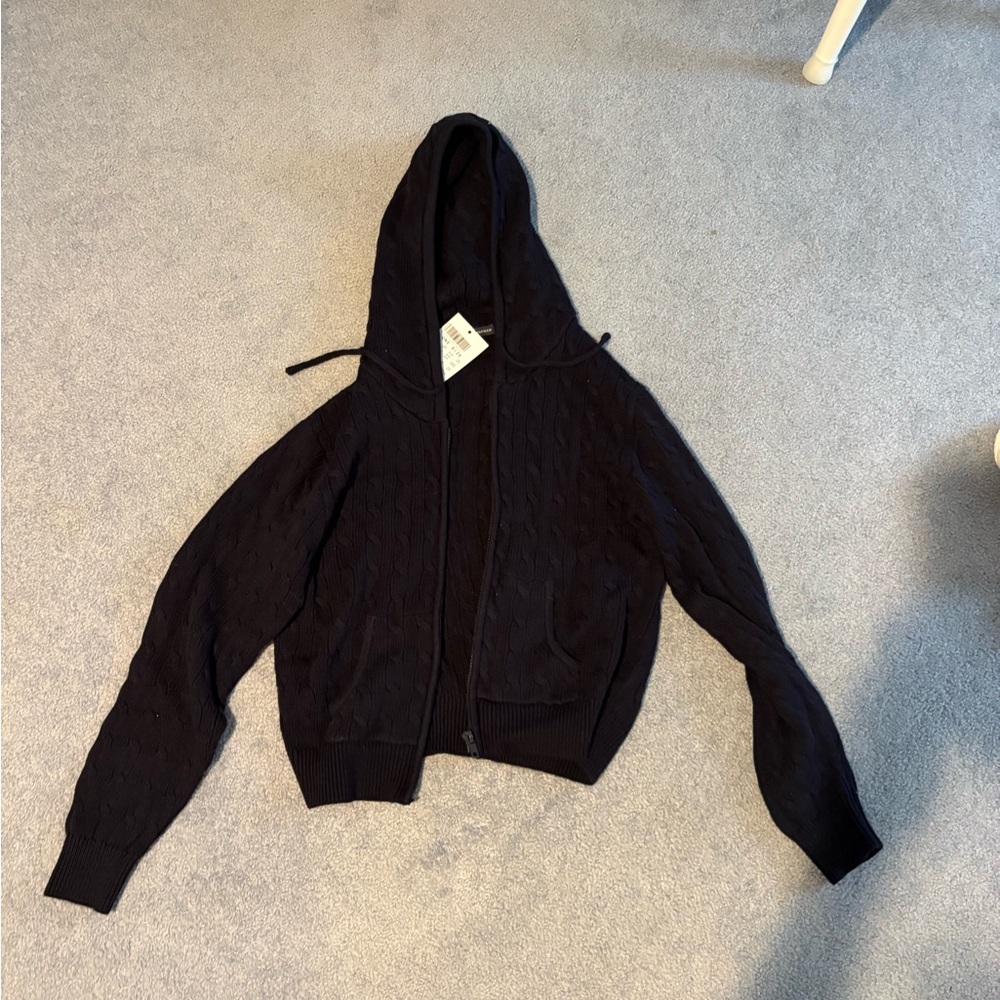 Brandy Melville Navy Cable Knit Sweater